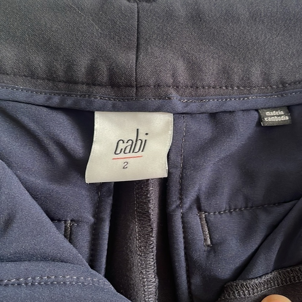 Cabi Pencil Navy Trouser Pants Size 2 - Picture 8 of 10